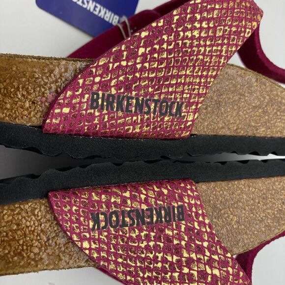 NWT Birkenstock Gizeh Dark Fuchsia Sandals Size 37/240 Germany - Picture 7 of 11